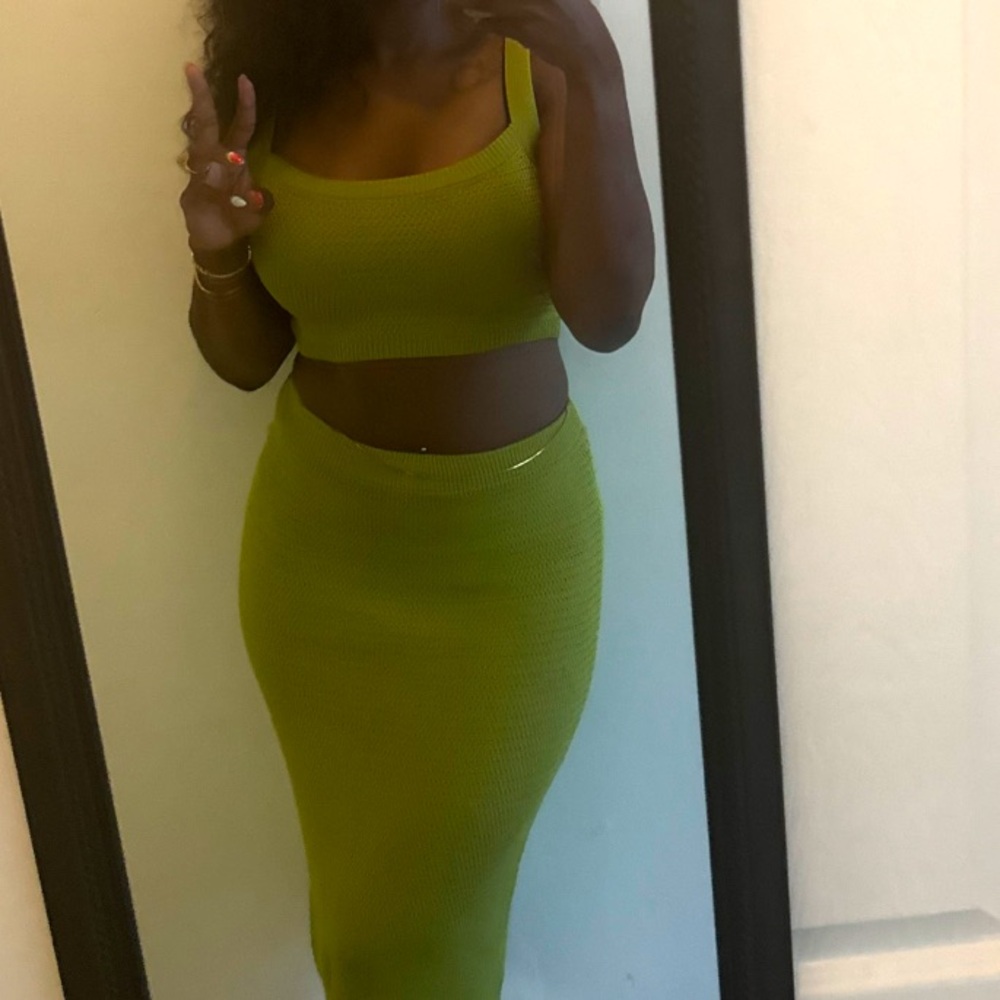 Lime Green Two-Piece Set